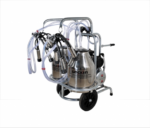 MILKING MACHINES WITH DOUBLE STAINLESS STEEL BUCKETS