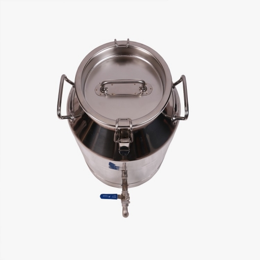 STAINLESS STEEL BUCKET-50 L-WITH SS LOCKED LID&TAP