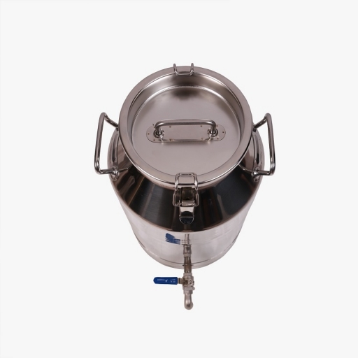 STAINLESS STEEL BUCKET-40 L-WITH SS LOCKED LID&TAP